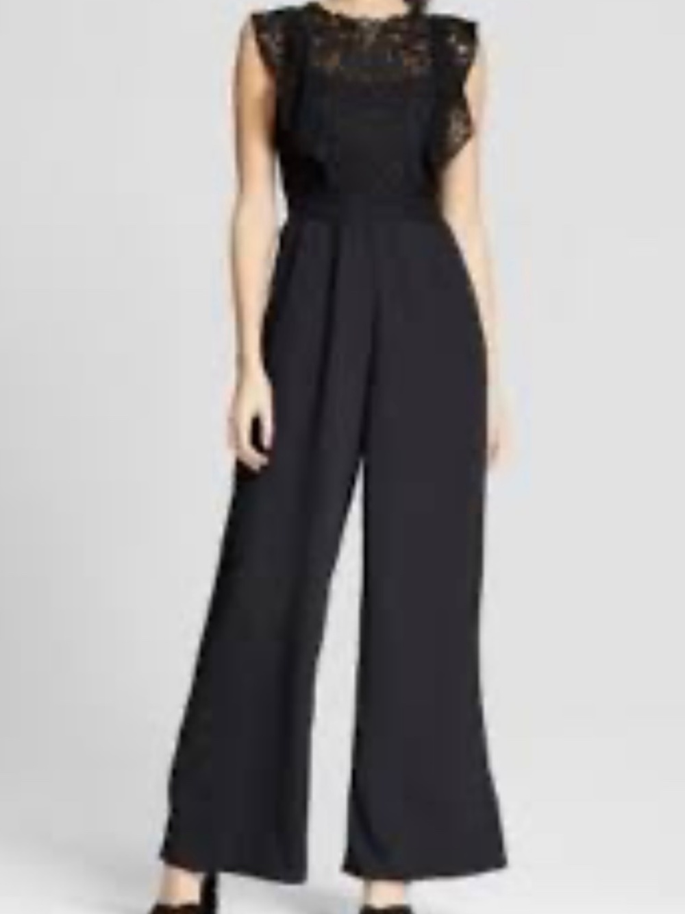 Exhilaration Jumpsuit Pantsuit Y2K Black Lace Dark Romantic